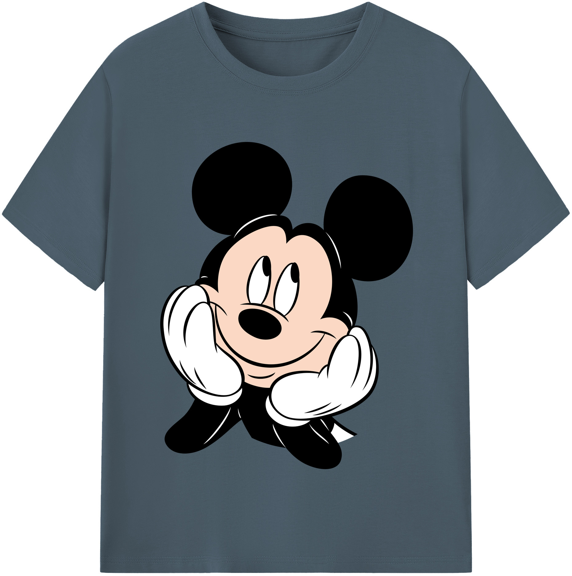 （画像用） ミッキーマウス Mickey Mouse 綿100％半袖Tシャツ（フロントプリント）